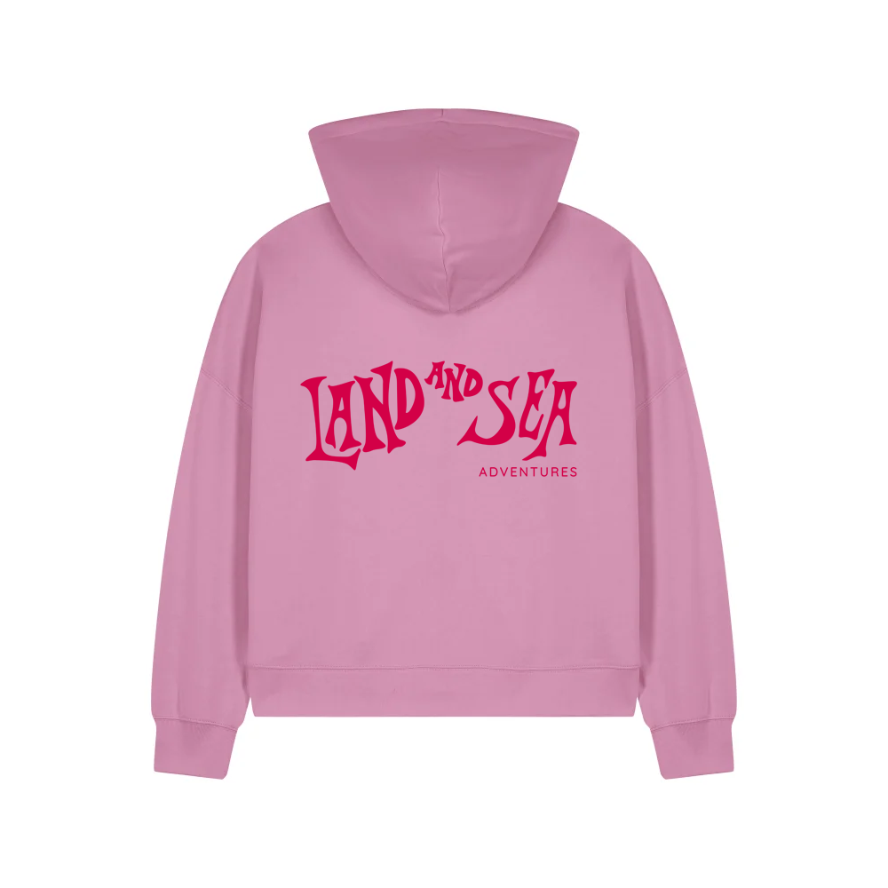 Land and Sea Adventures - Ladies Hoodie - Bubble Pink