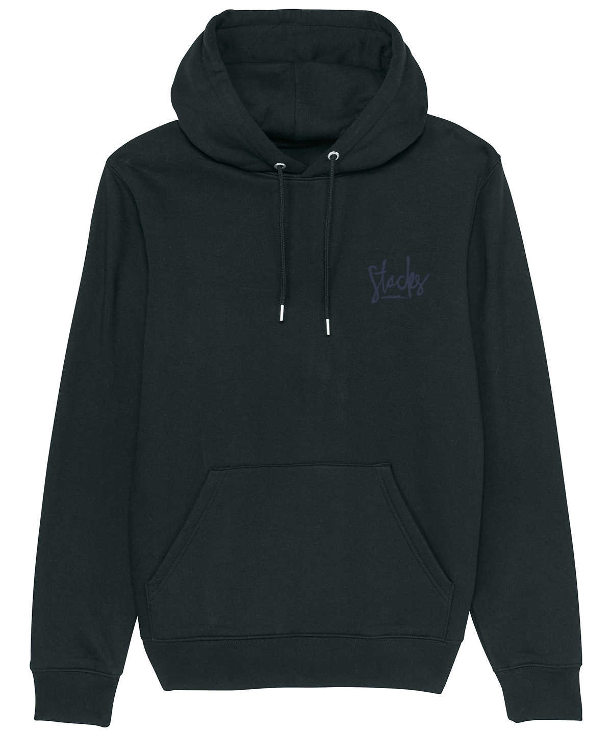 Black Script Embroidered ORGANIC Hoodie