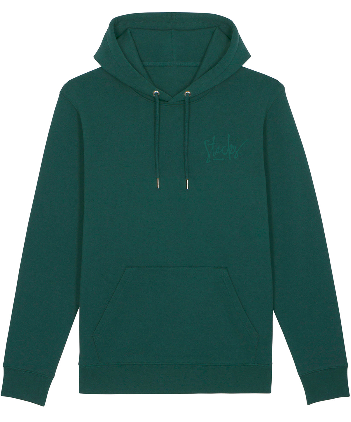 Glazed Green Script Embroidered ORGANIC Hoodie