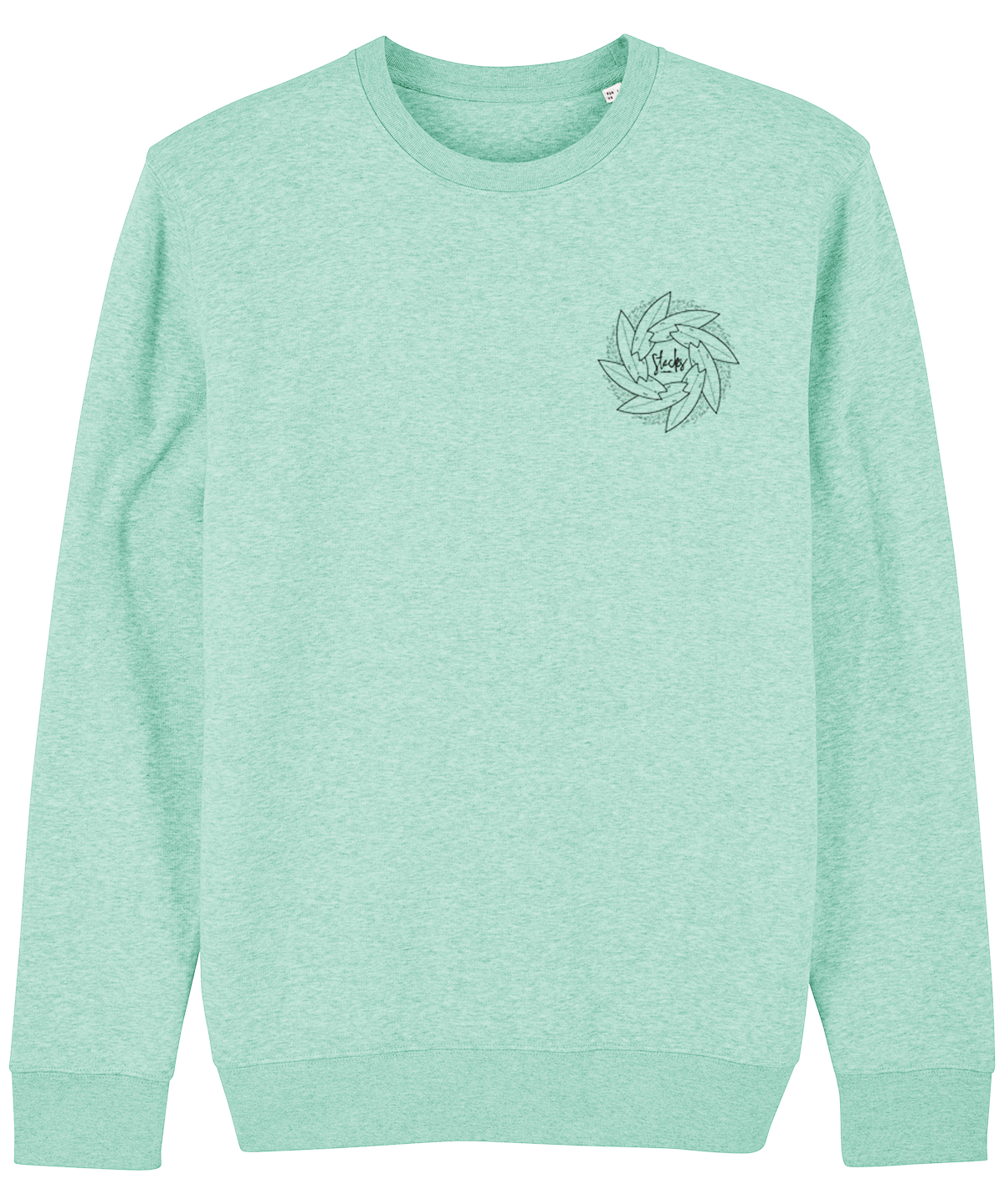 Mid Heather Green ORGANIC Board Circle Sweatshirt